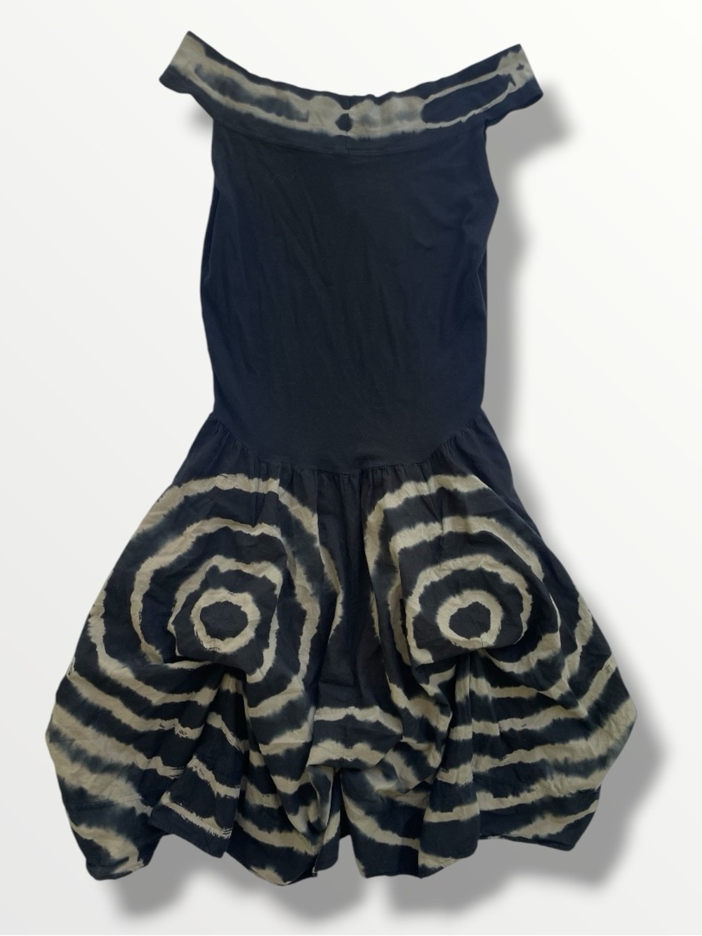 Luna Luz Lagenlook Asymmetrical Hem Bubble Tie Dye Dress size Small